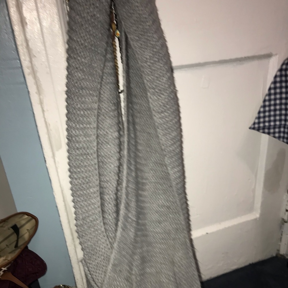 Grey Knitted Scarf